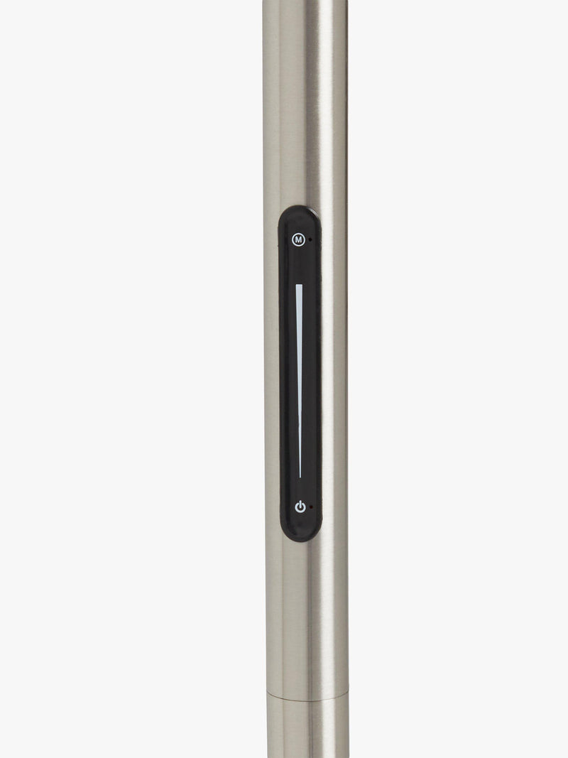 John Lewis torchiere LED floor lamp nickel finish, UK version