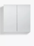 John Lewis white gloss double mirrored bathroom cabinet 60x60x14 cm (British brand)