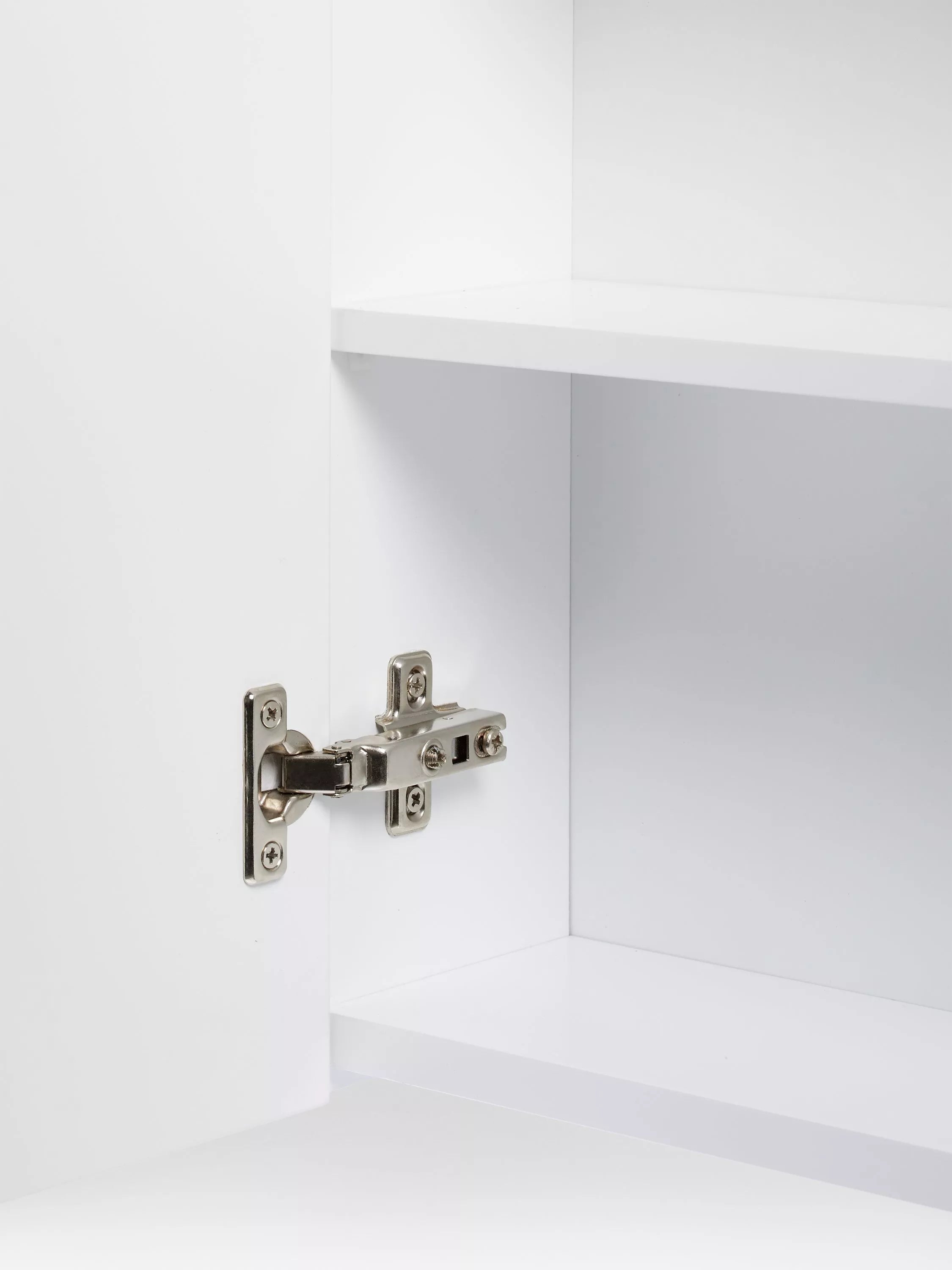 John Lewis triple mirrored white gloss bathroom cabinet, imported from the UK