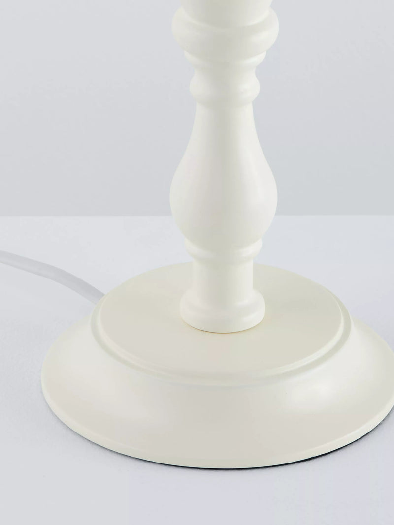 John Lewis candlestick table lamp white 46cm - British product