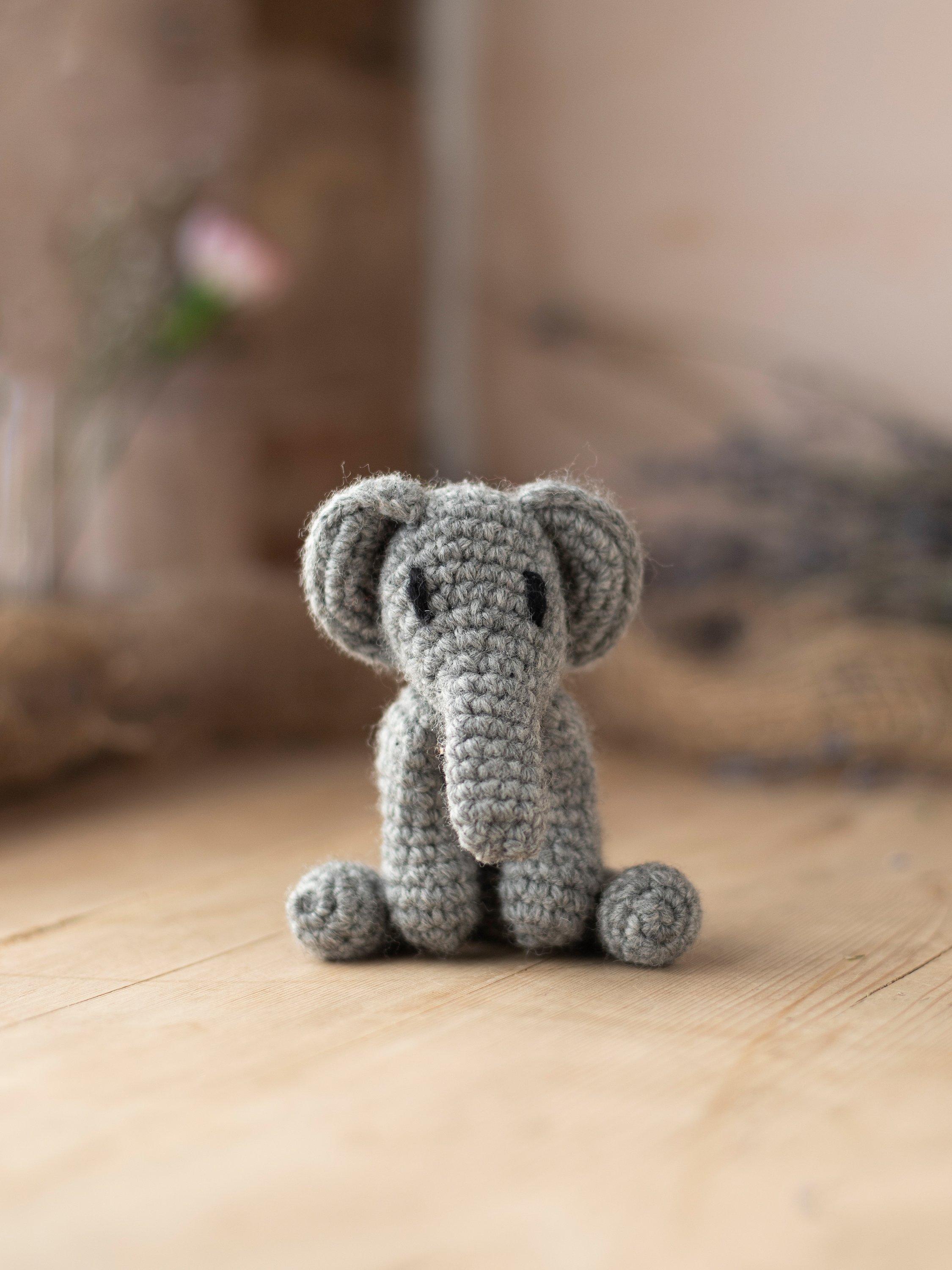 TOFT Mini Bridget the Elephant crochet kit, UK version