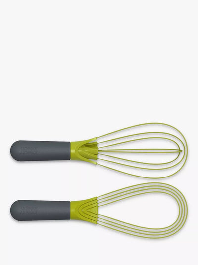 Silikonbeschichteter Edelstahl-Twist-Schneebesen in Grau/Grün