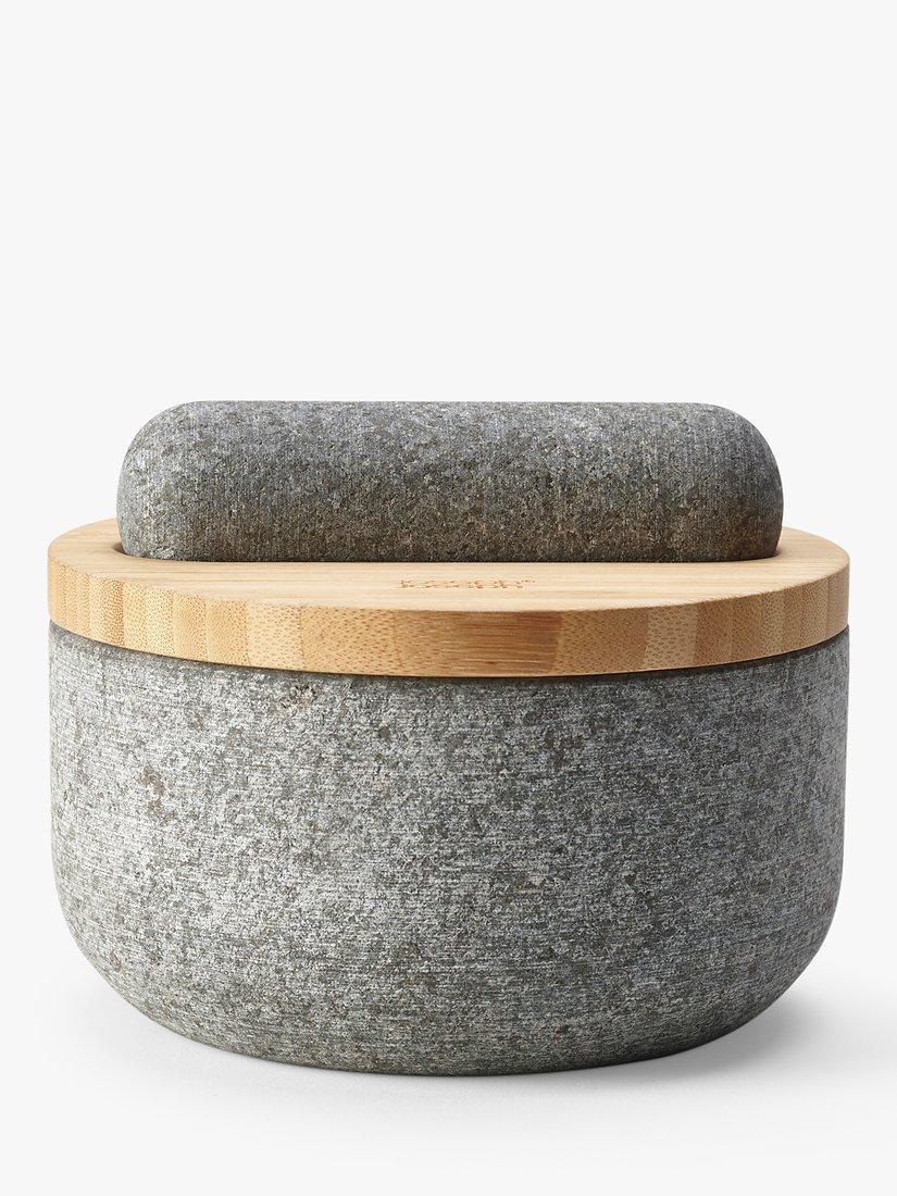 Joseph Joseph Dash granite pestle and mortar with bamboo lid, UK version