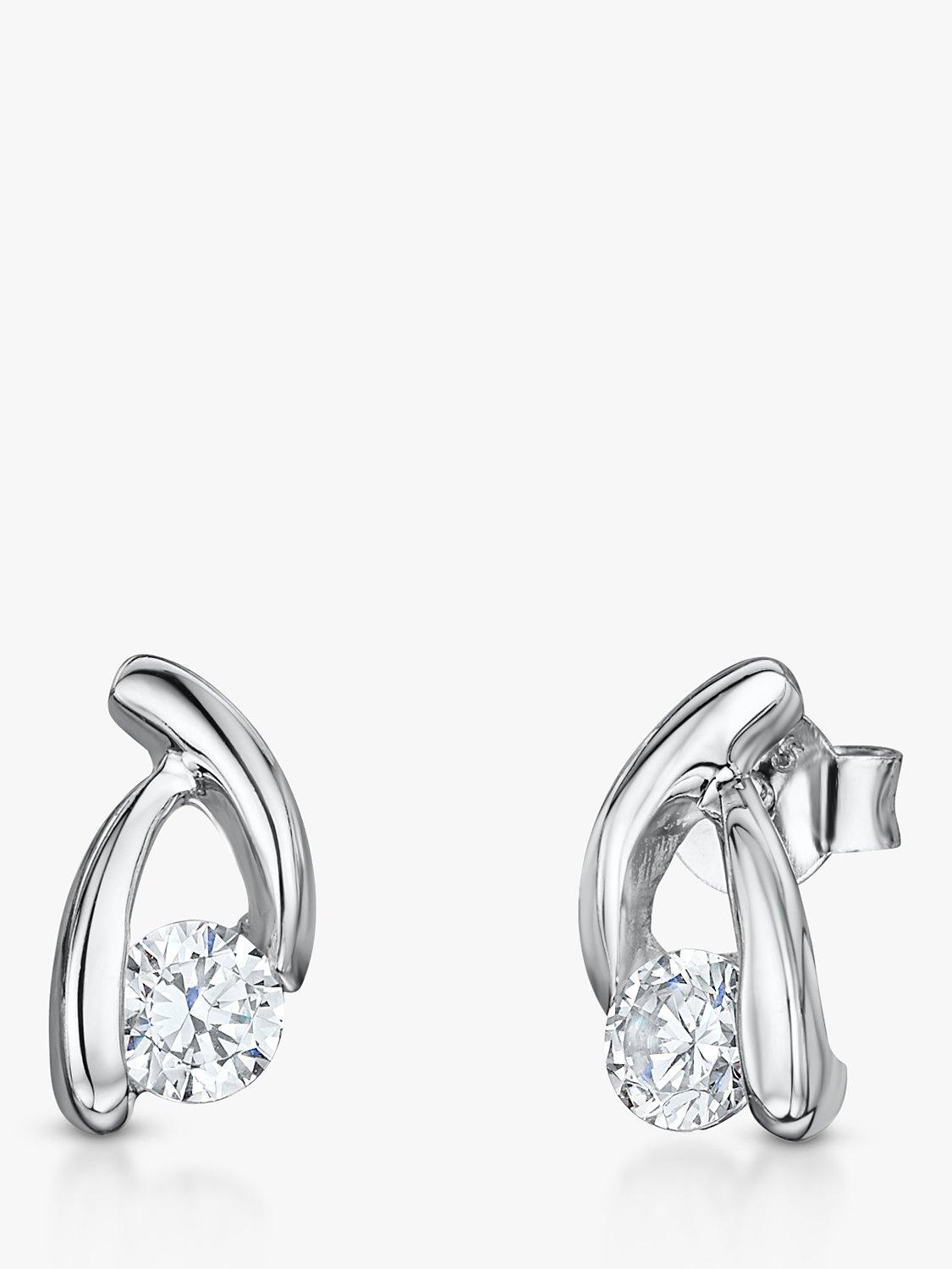 Jools by Jenny Brown wishbone stud earrings, silver, imported from the UK