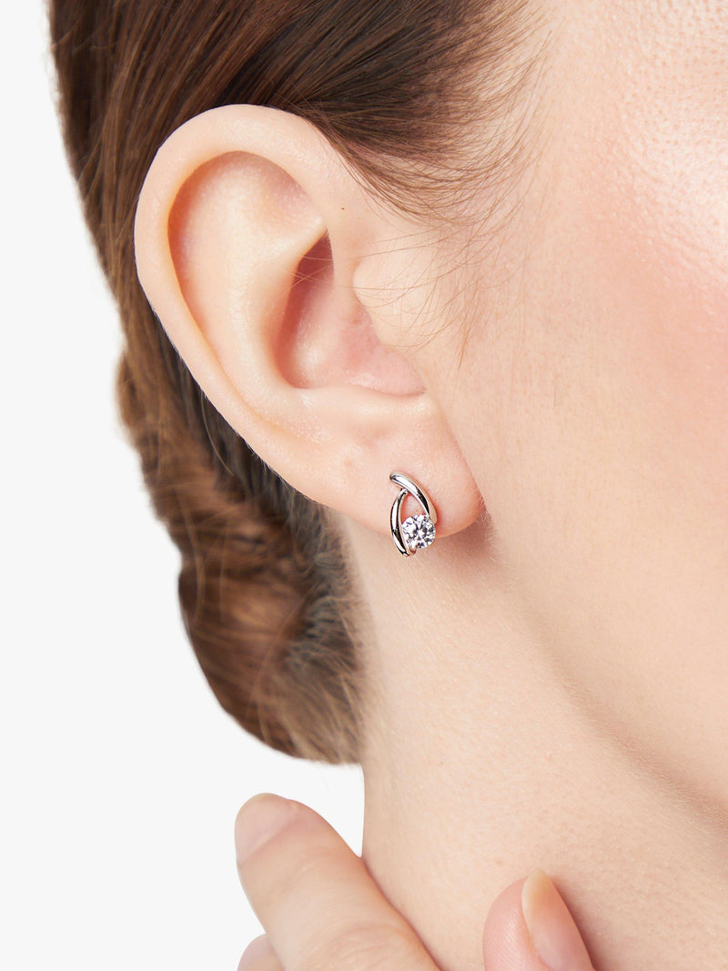 Jools by Jenny Brown wishbone stud earrings, silver, imported from the UK
