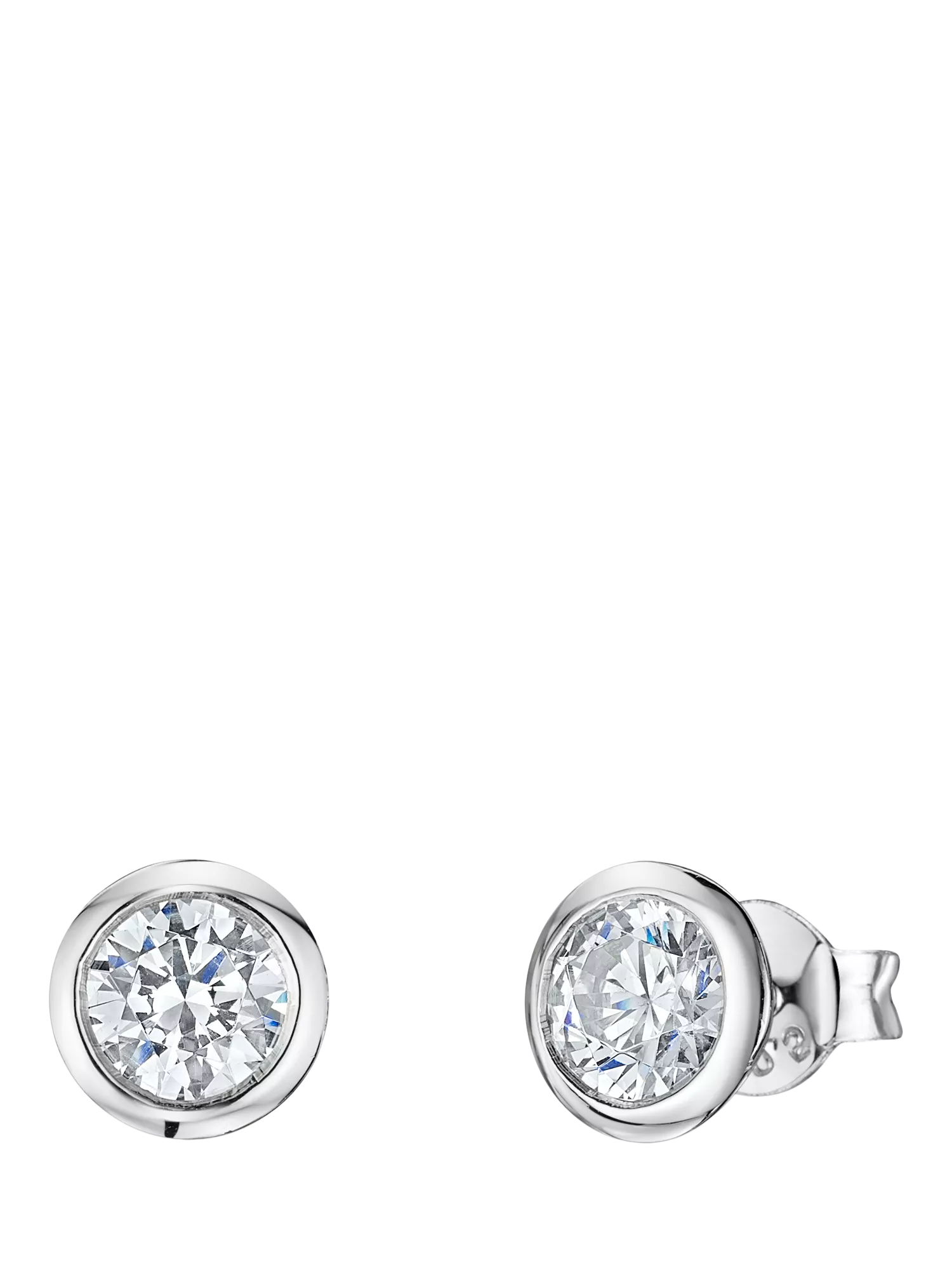 Jools cubic zirconia stud earrings sterling silver, imported from the UK