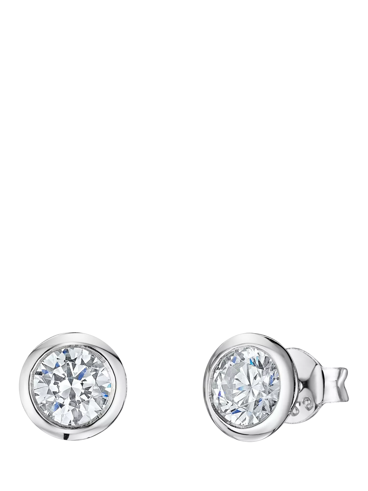 Jools cubic zirconia stud earrings sterling silver, imported from the UK