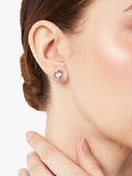 Jools by Jenny Brown open petal stud earrings in sterling silver, UK version