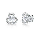 Jools by Jenny Brown open petal stud earrings in sterling silver, UK version
