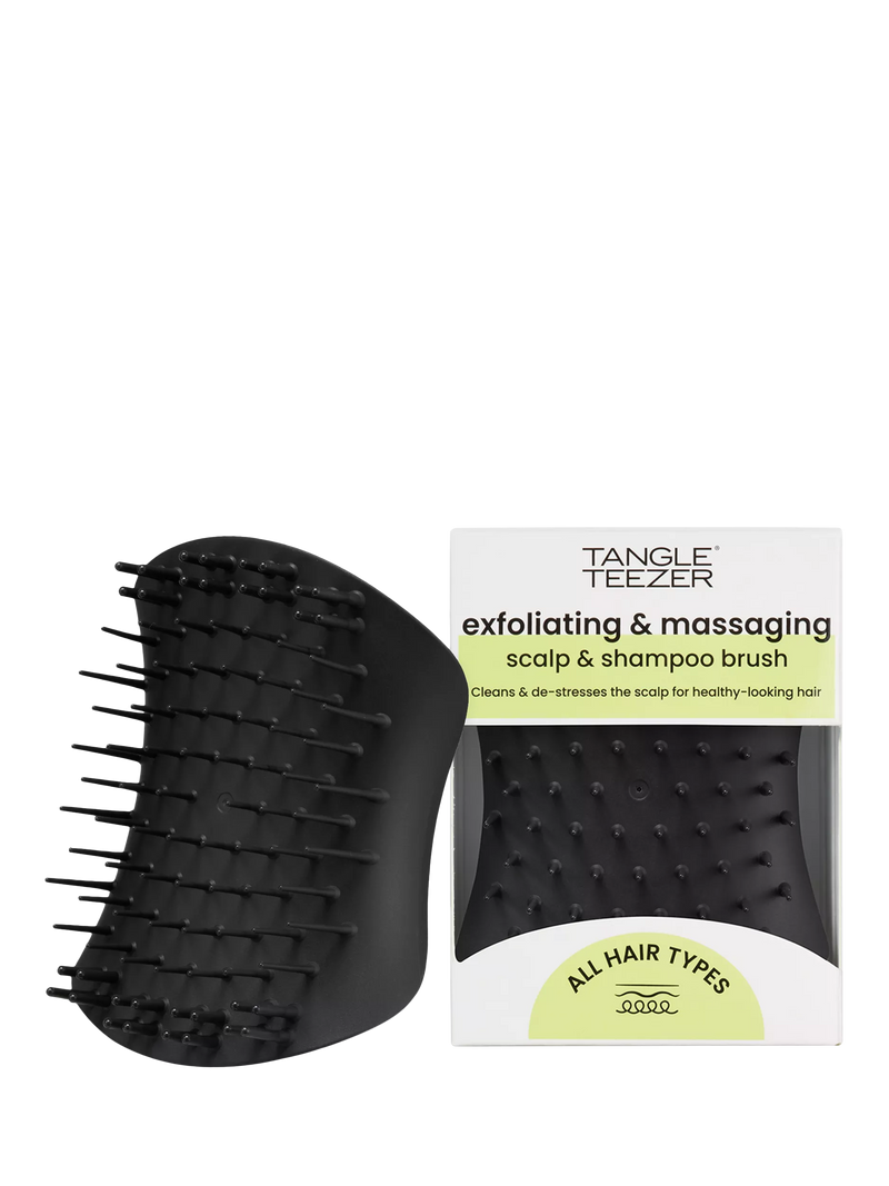 Tangle Teezer scalp exfoliator and massager Onyx Black (British brand)