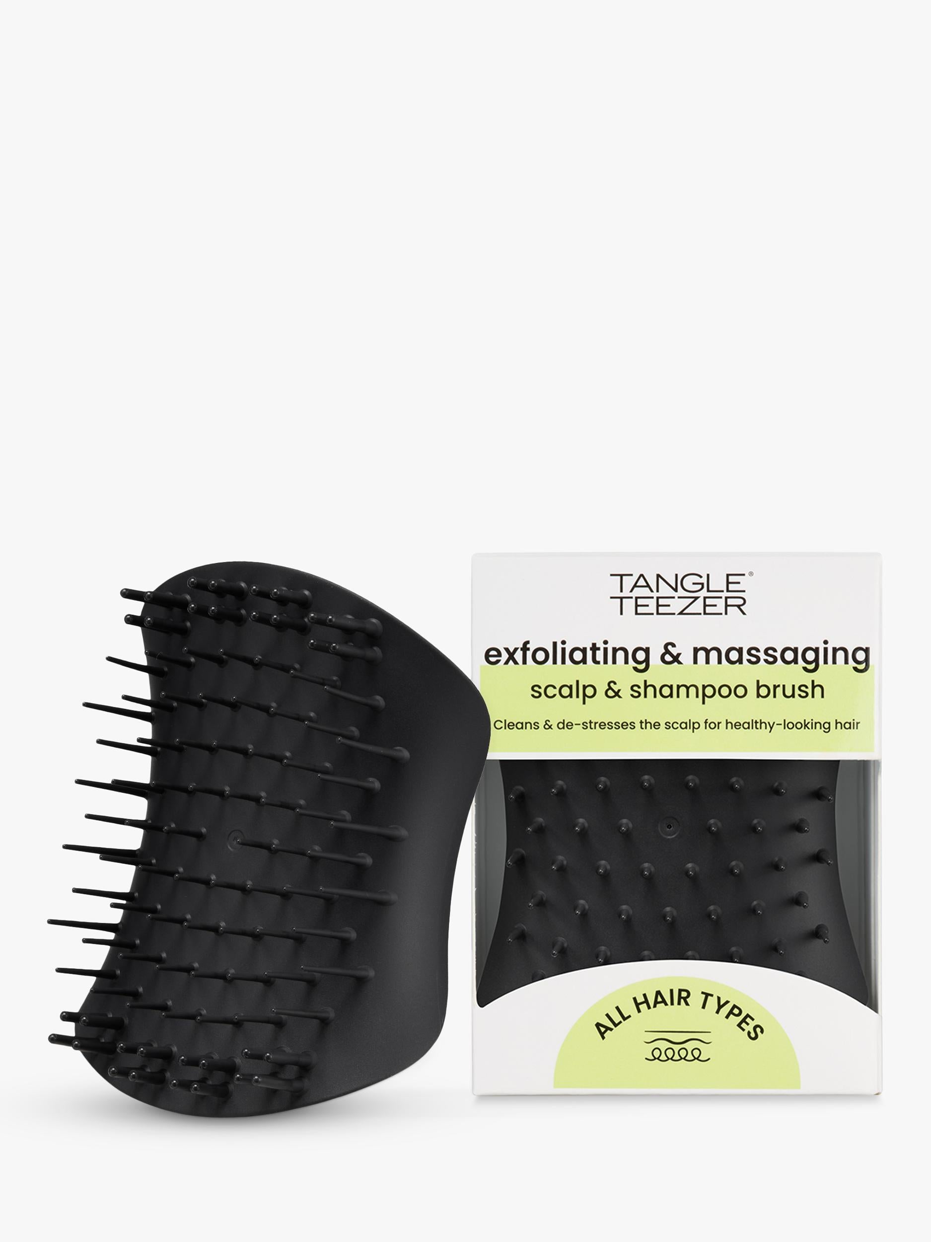 Tangle Teezer scalp exfoliator and massager Onyx Black (British brand)