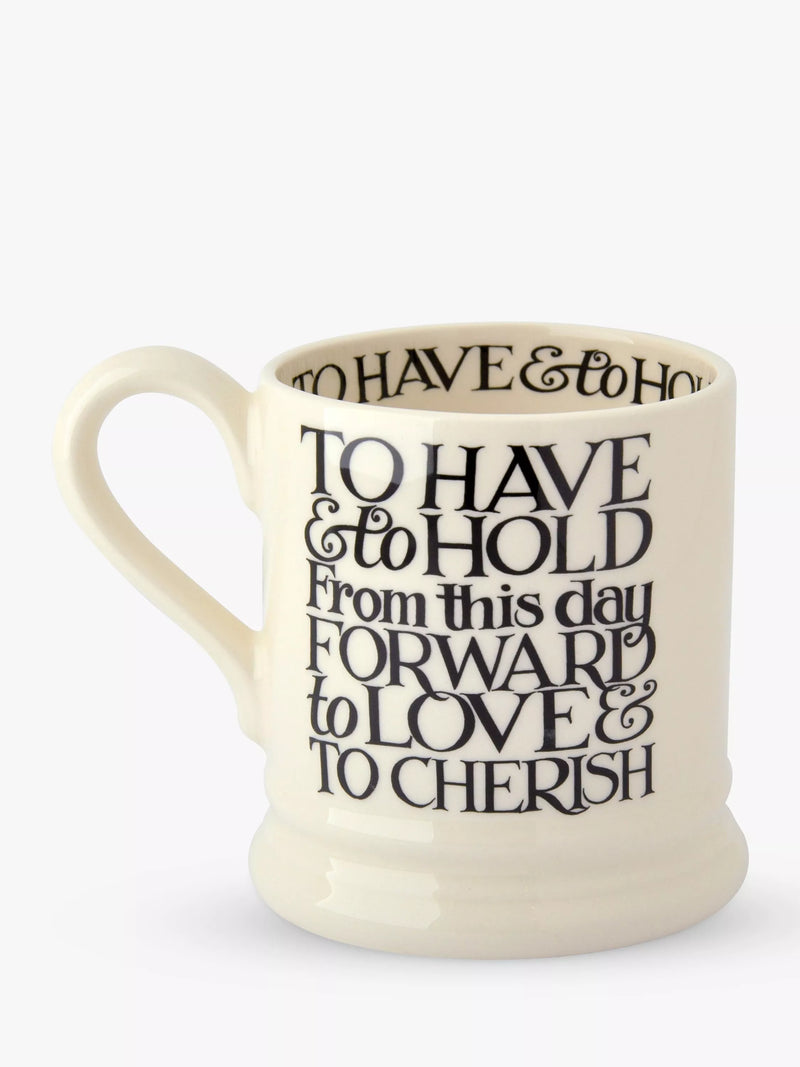 Emma Bridgewater Black Toast mugs set of 2 310ml - British product