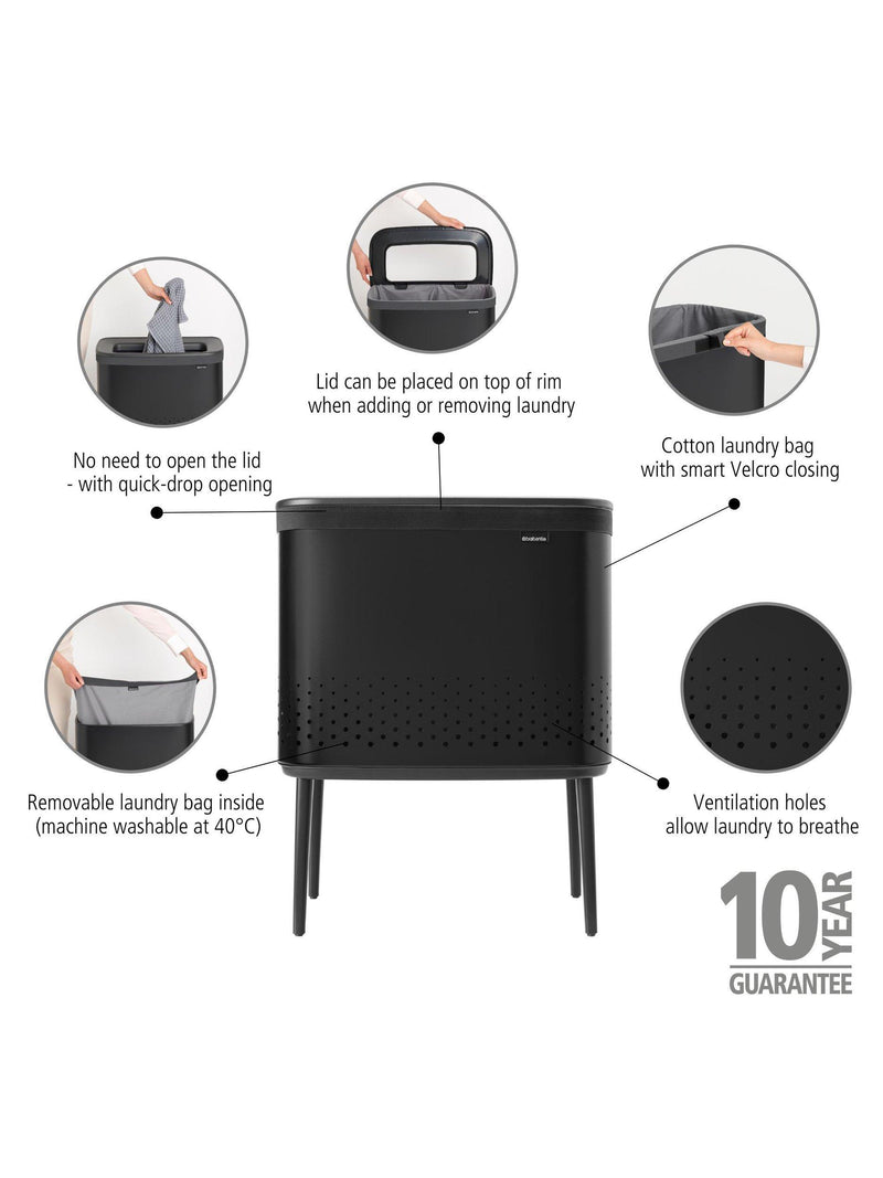 Brabantia Bo laundry bin 60L, UK version