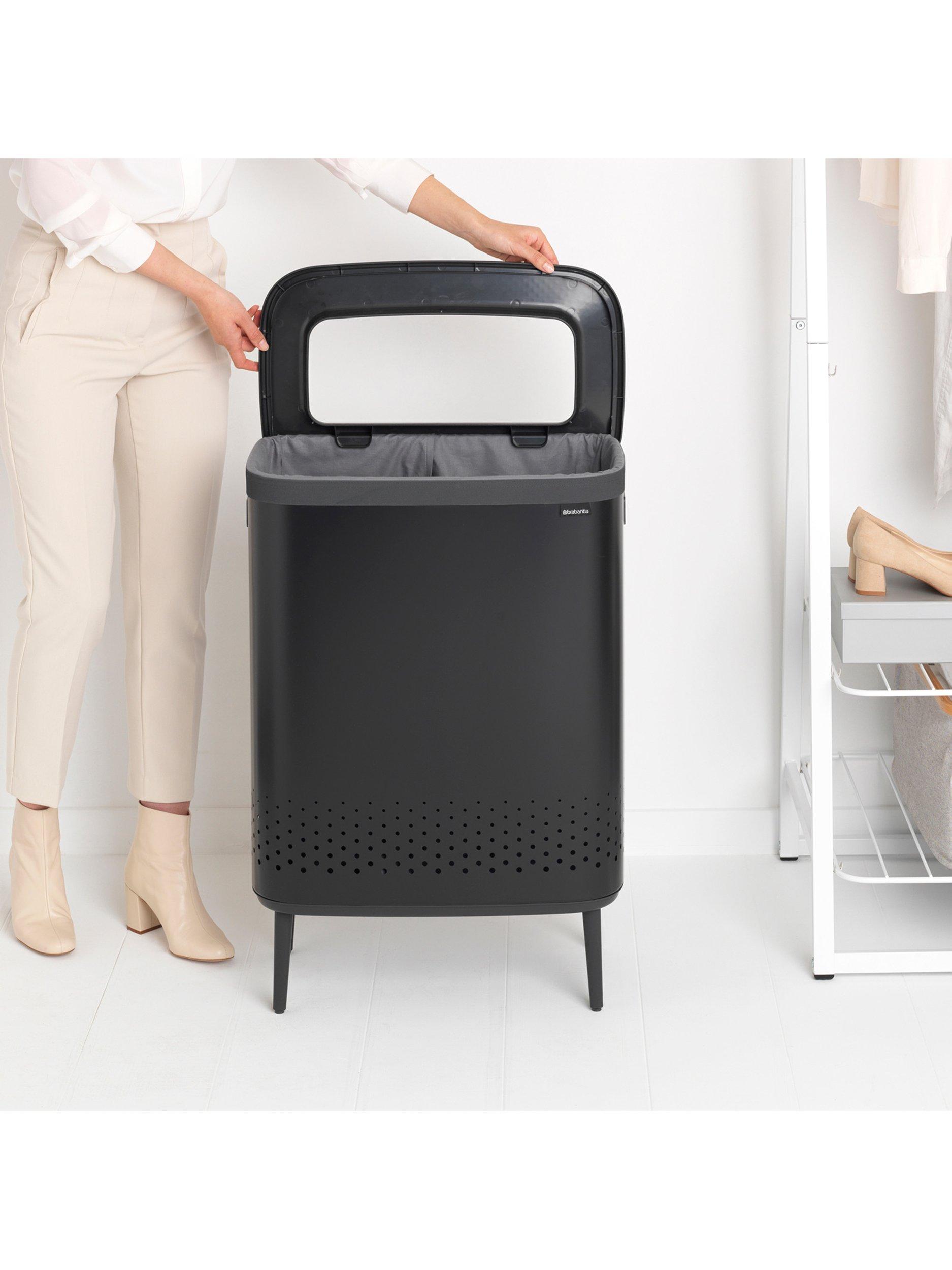 Brabantia Bo Hi laundry bin 2x45L in matte finish, UK version