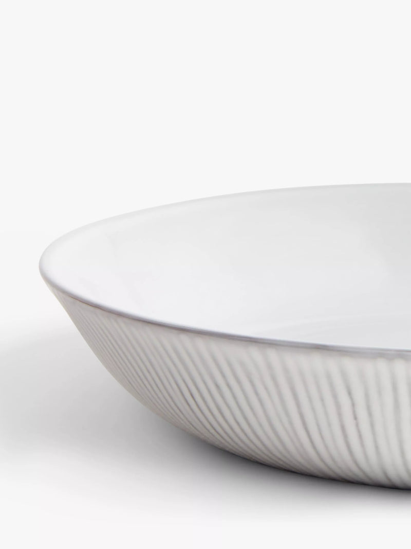 John Lewis stoneware pasta bowl 22.5cm grey, UK version