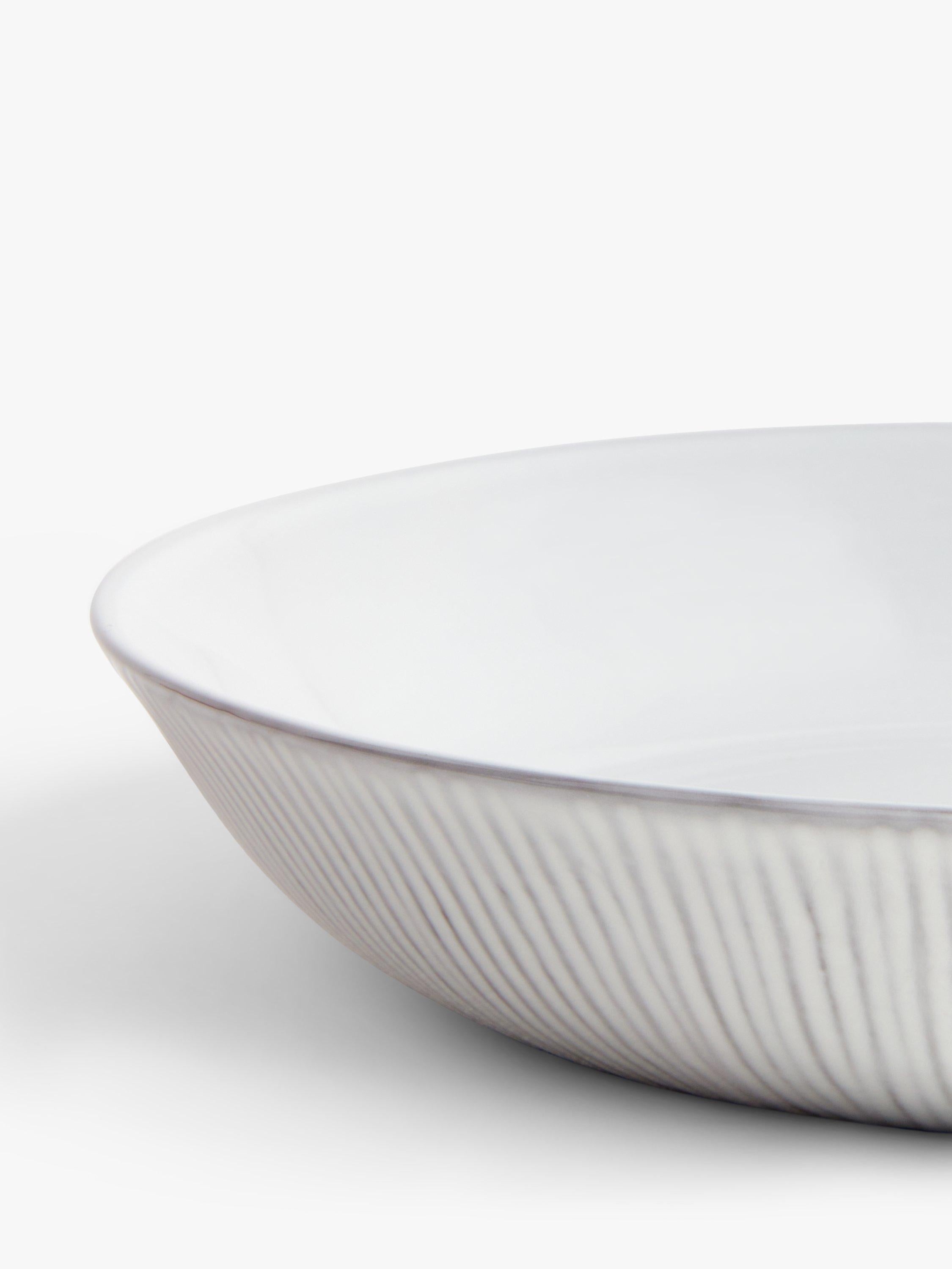 John Lewis stoneware pasta bowl 22.5cm grey, UK version