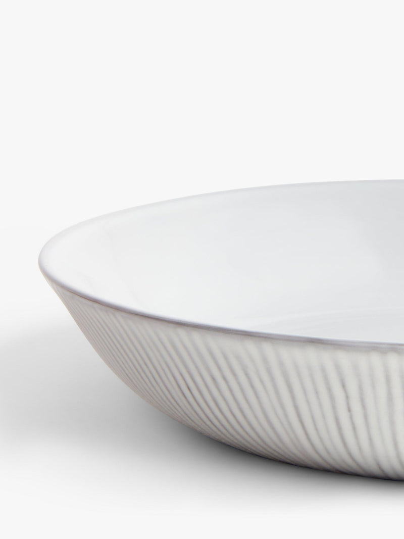 John Lewis stoneware pasta bowl 22.5cm grey, UK version