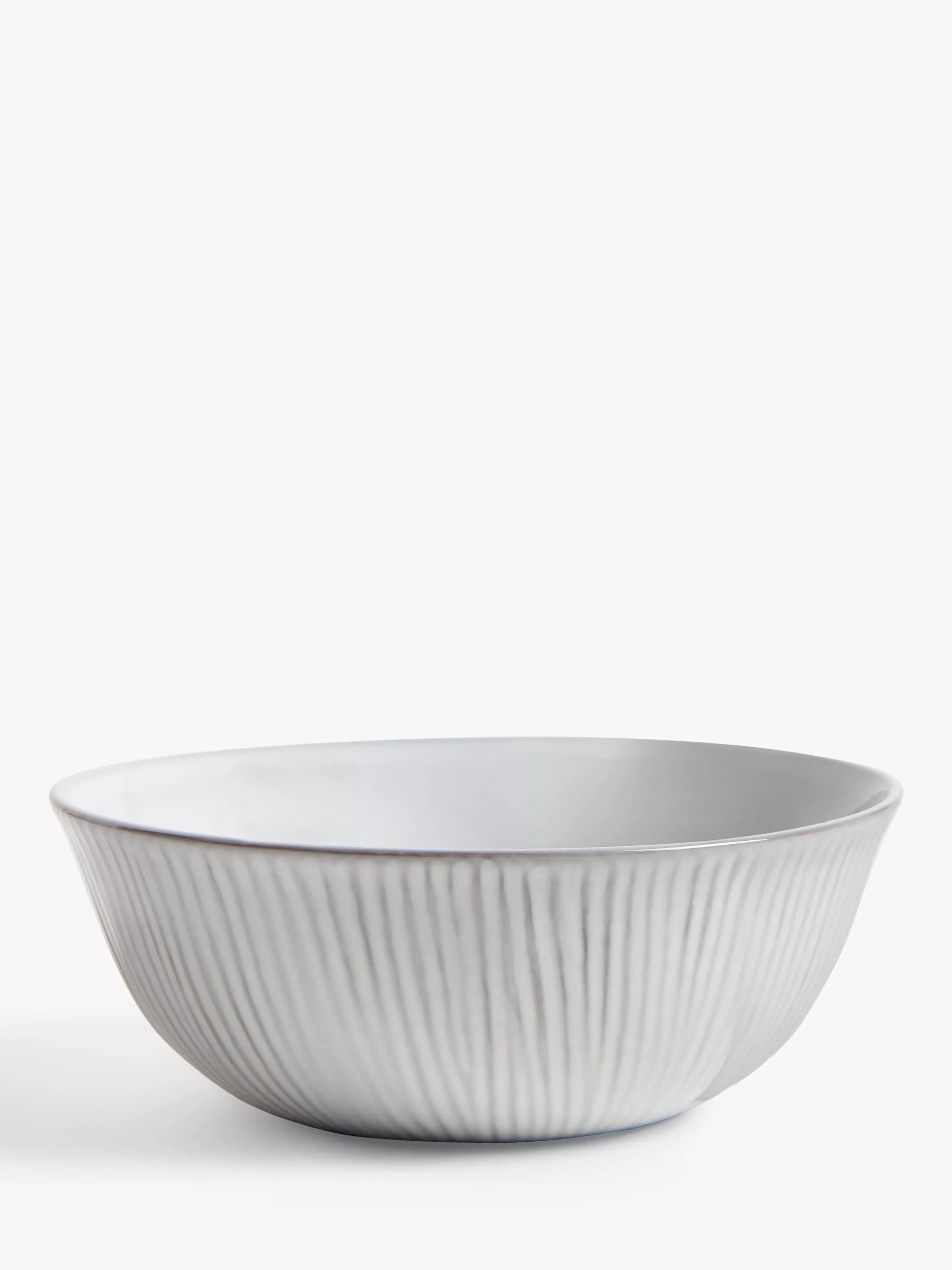 John Lewis Leckford stoneware cereal bowl 16cm grey, imported from the UK