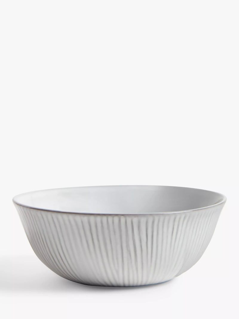 John Lewis Leckford stoneware cereal bowl 16cm grey, imported from the UK