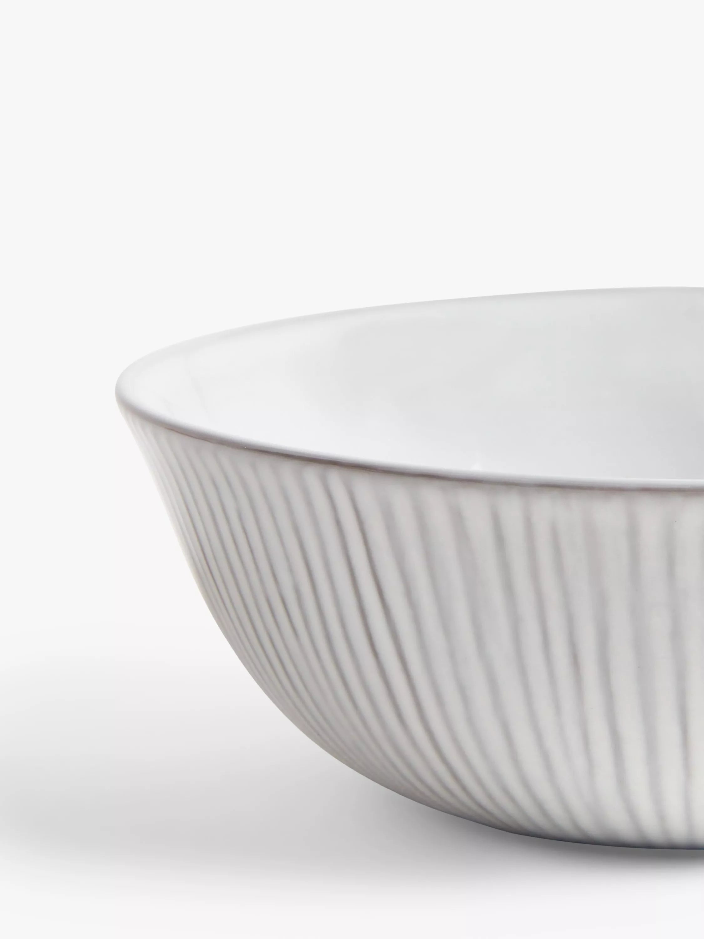 John Lewis Leckford stoneware cereal bowl 16cm grey, imported from the UK