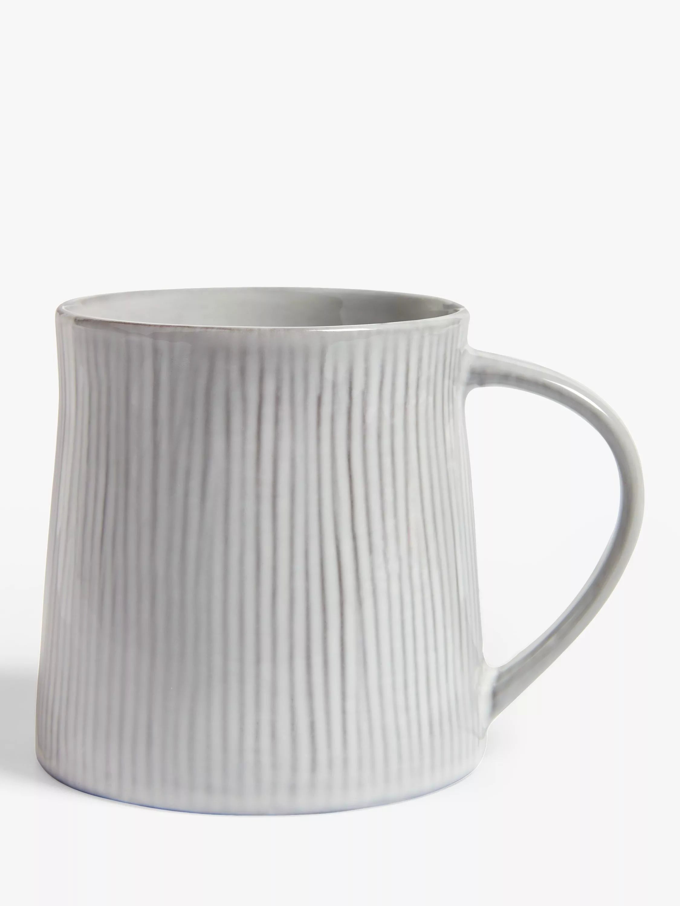 John Lewis Leckford stoneware mug 360ml grey, imported from the UK