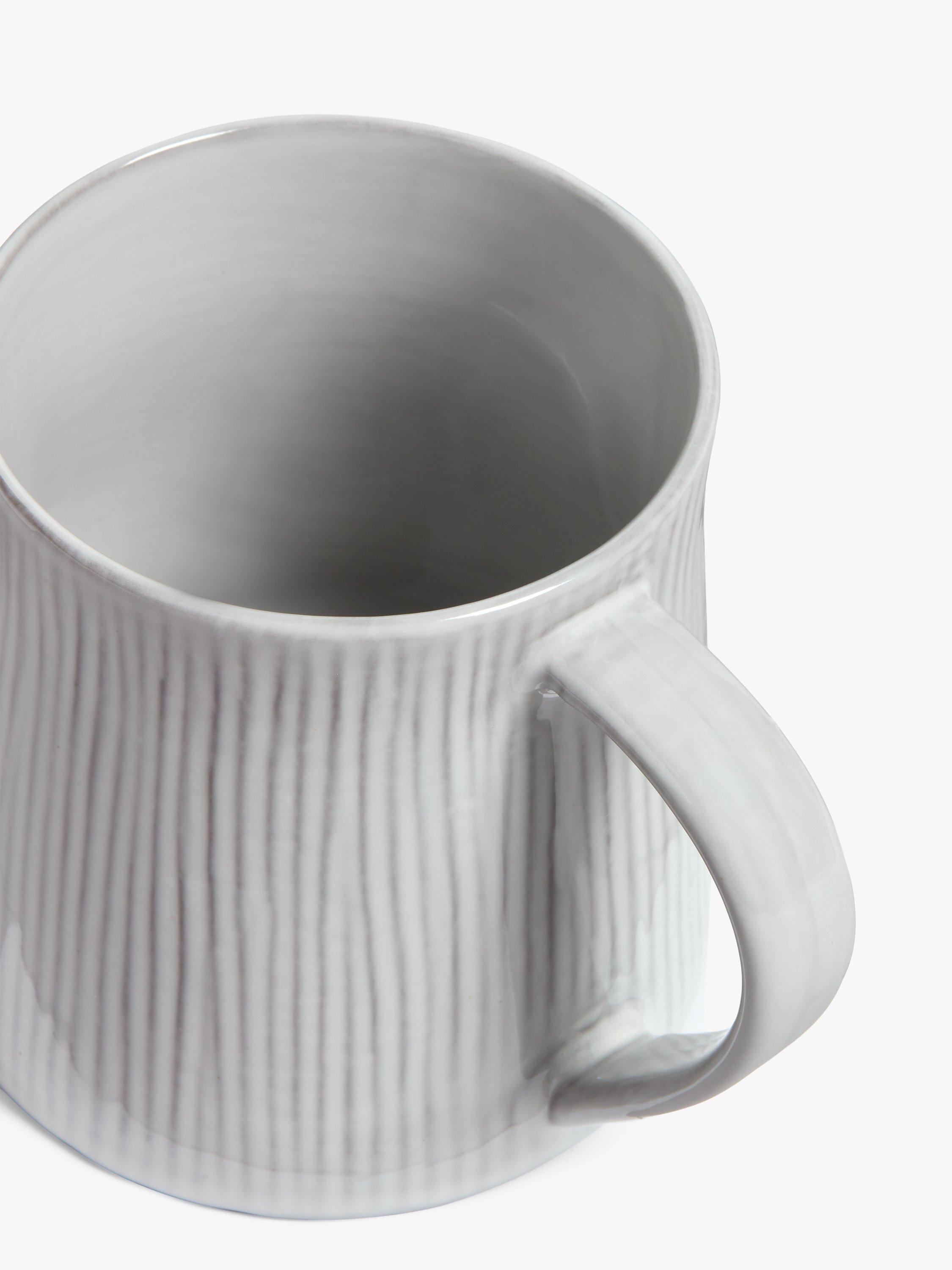 John Lewis Leckford stoneware mug 360ml grey, imported from the UK