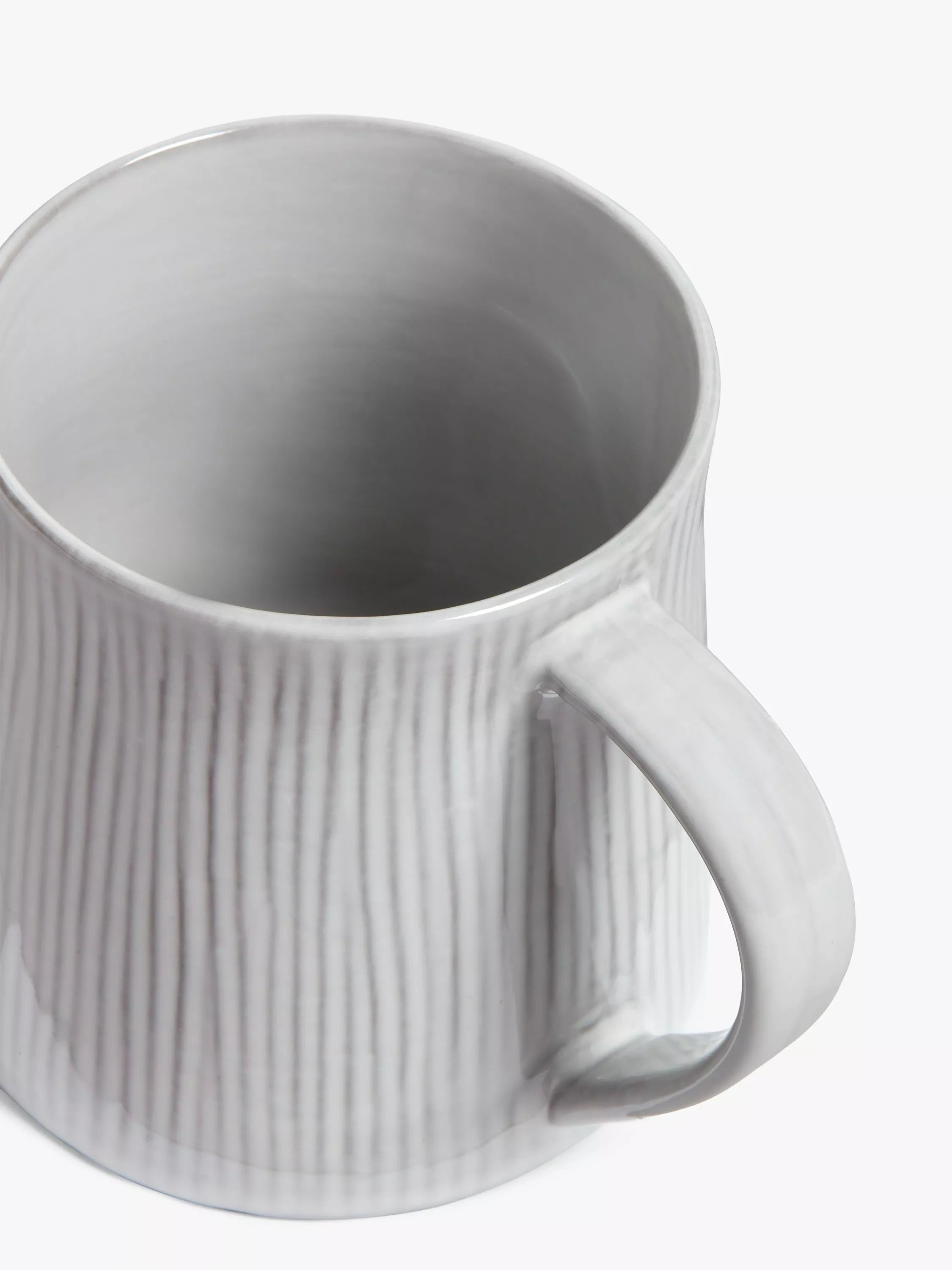 John Lewis Leckford stoneware mug 360ml grey, imported from the UK