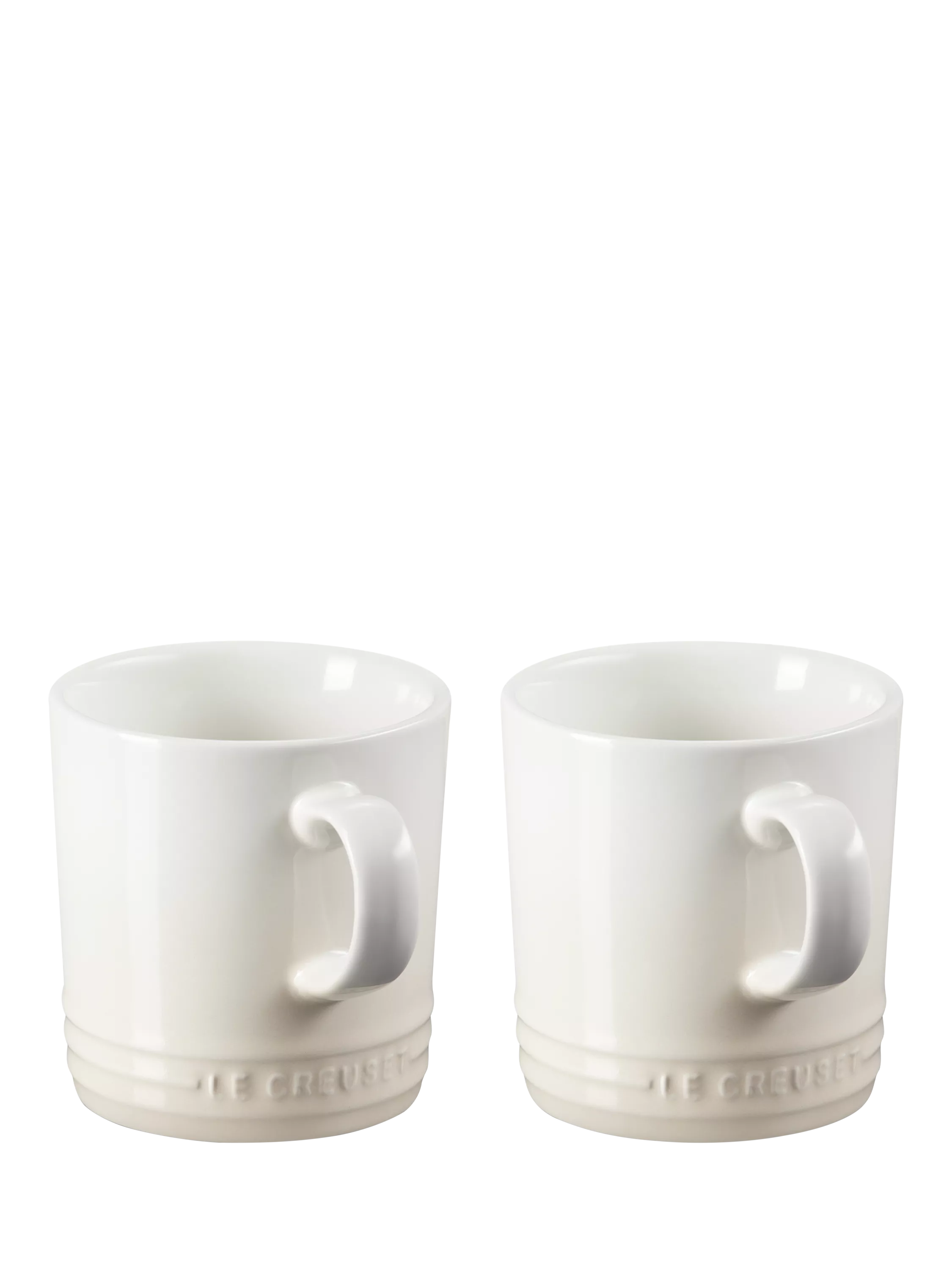 Le Creuset Stoneware Mugs, 350ml, Set of 2, Meringue
