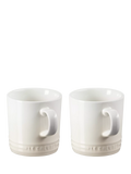 Le Creuset Stoneware Mugs, 350ml, Set of 2, Meringue
