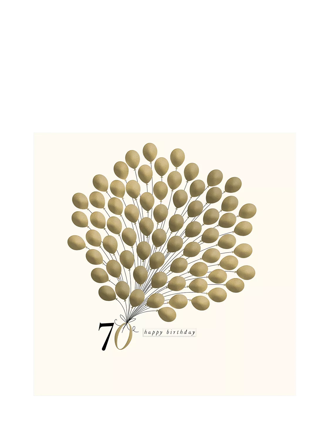 Woodmansterne balloons 70th birthday card (British brand)