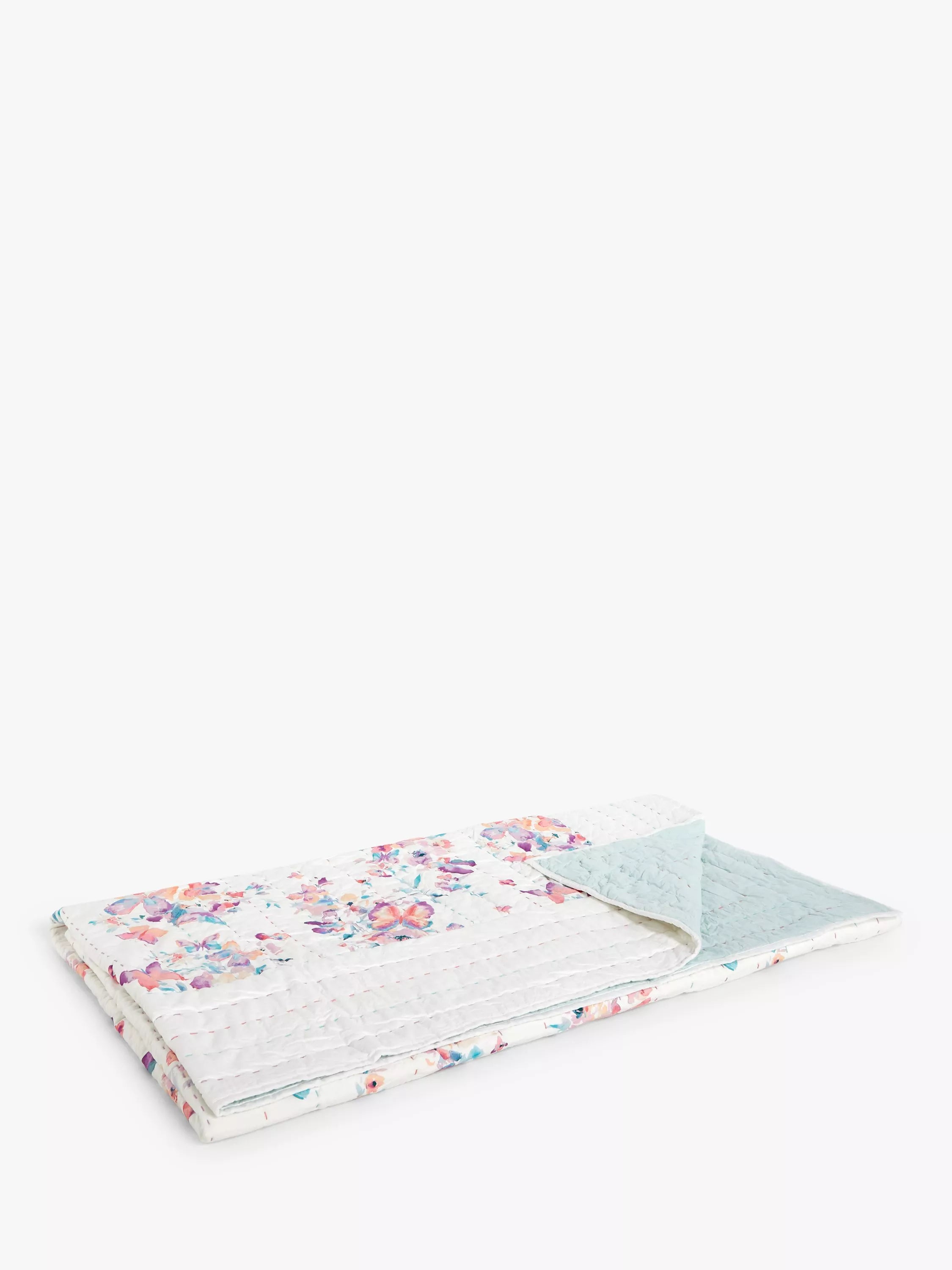 John Lewis Hand Quilted Butterflies Quilt, Multi