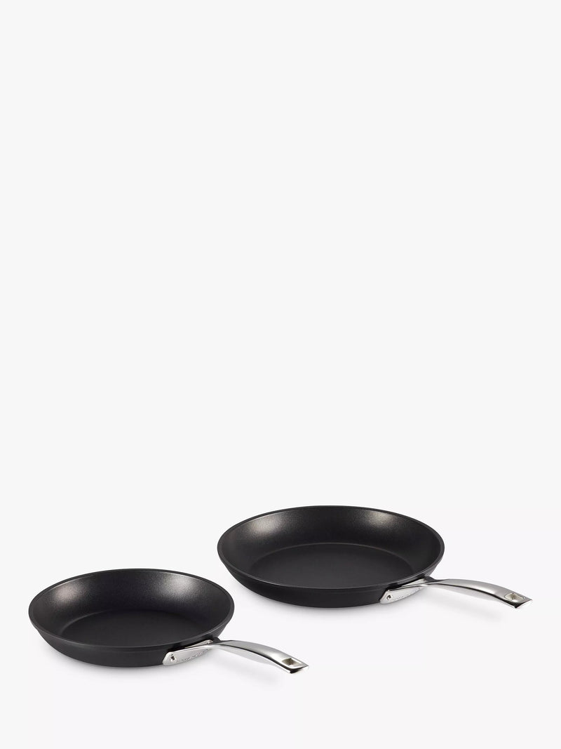 Le Creuset toughened non-stick shallow frying pans set, 24cm and 28cm, UK version