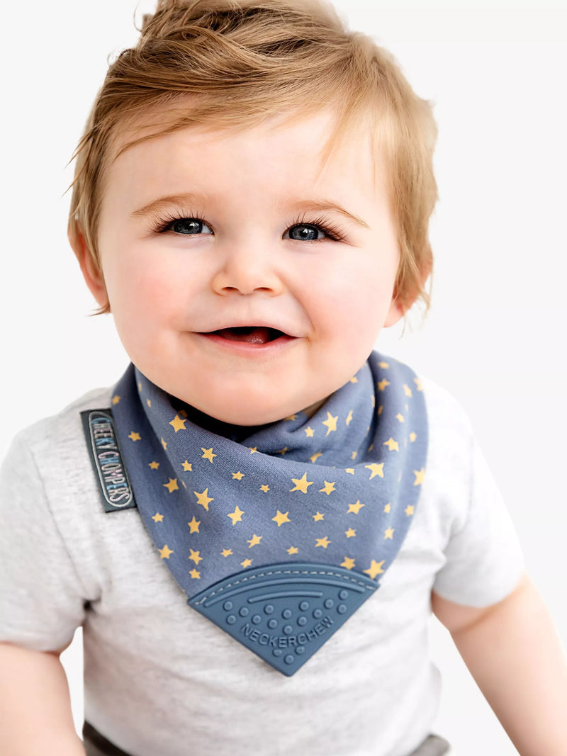 Cheeky Chompers Teething Dribble Bib Midnight Stars - British product