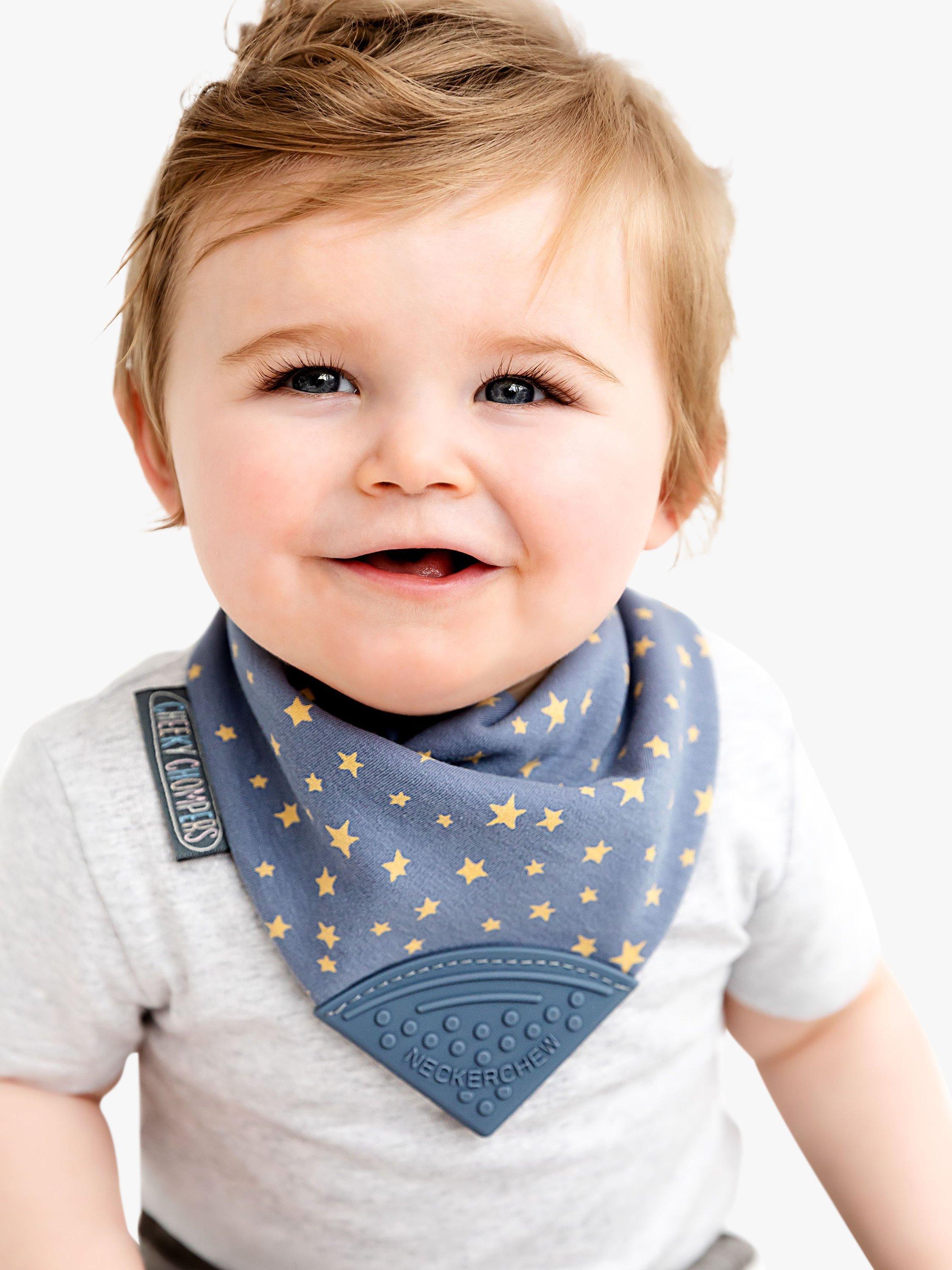 Cheeky Chompers Teething Dribble Bib Midnight Stars - British product