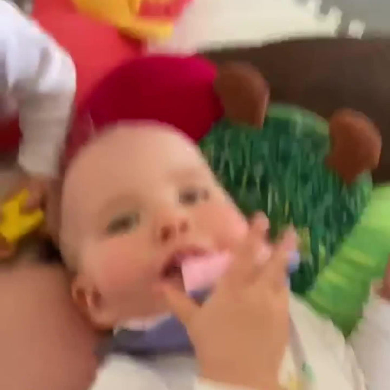 Cheeky Chompers teething dribble bib in midnight stars design - British product