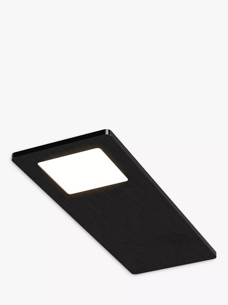 Sensio Astro Trio Tone LED under cabinet light in brushed aluminium, imported from the UK