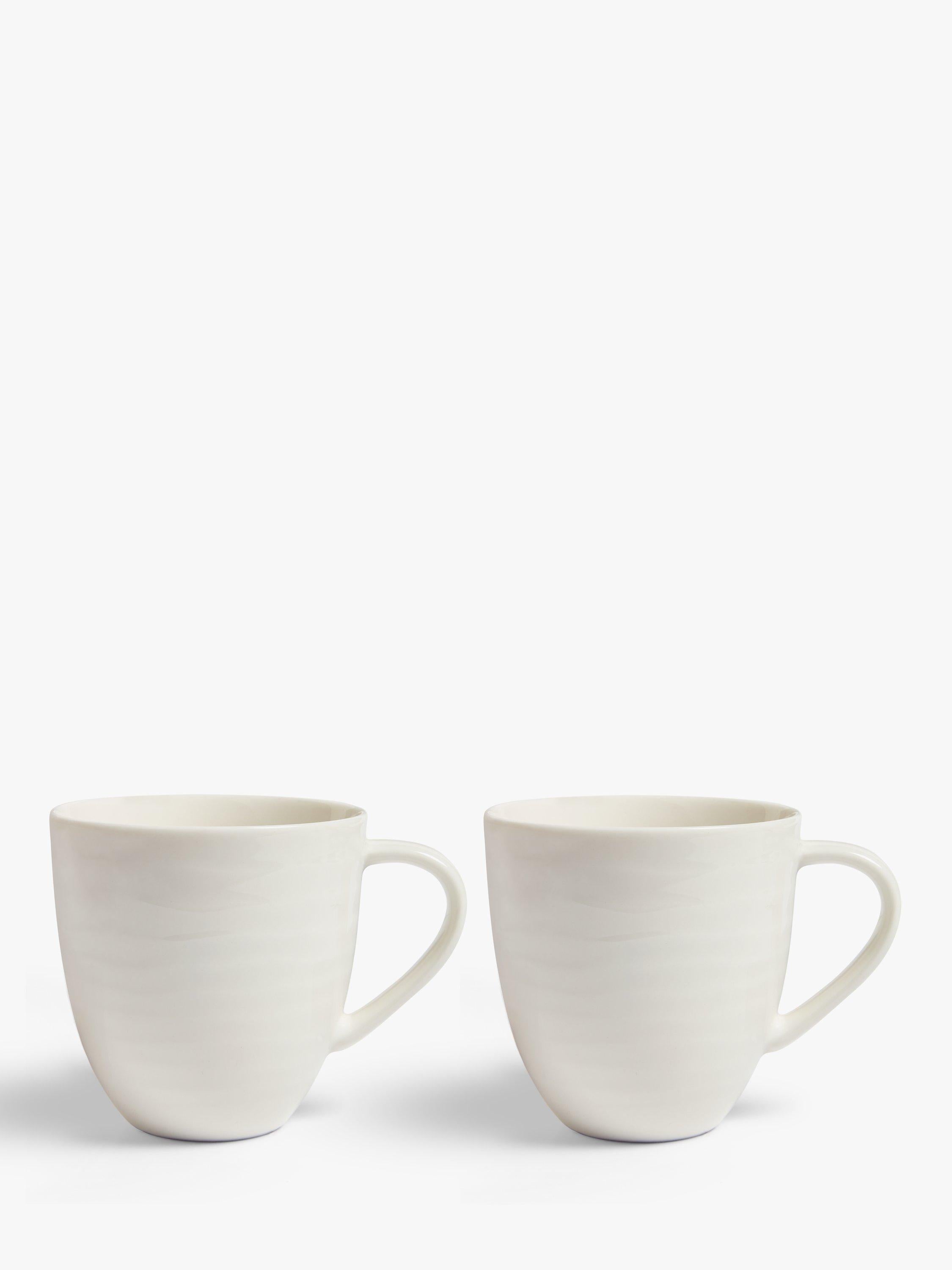 John Lewis Wave fine china mugs set of 2 320ml, UK version