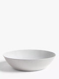 John Lewis Leckford Stoneware Low Serve Bowl, 27cm, Grey