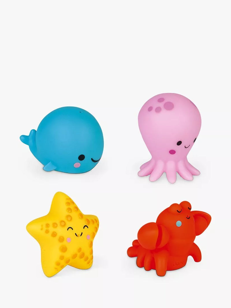 Janod Sea Squirt animal bath toys, UK version