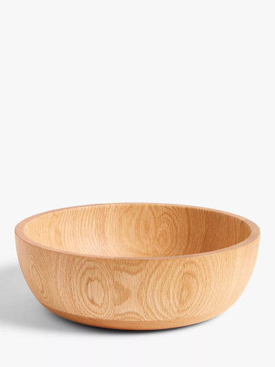 John Lewis John Lewis Leckford Salad Bowl Oak Wood 27.9cm- Buy online at McGrocer