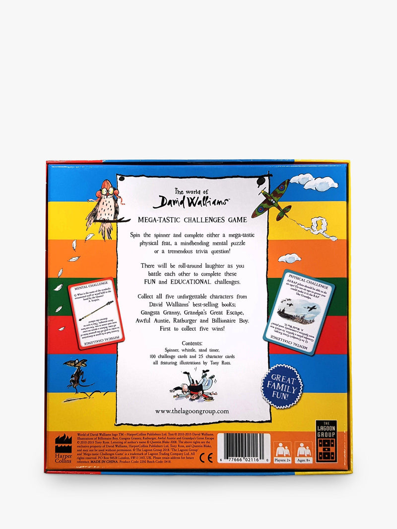 David Walliams Mega-tastic Challenges Game board game - British product