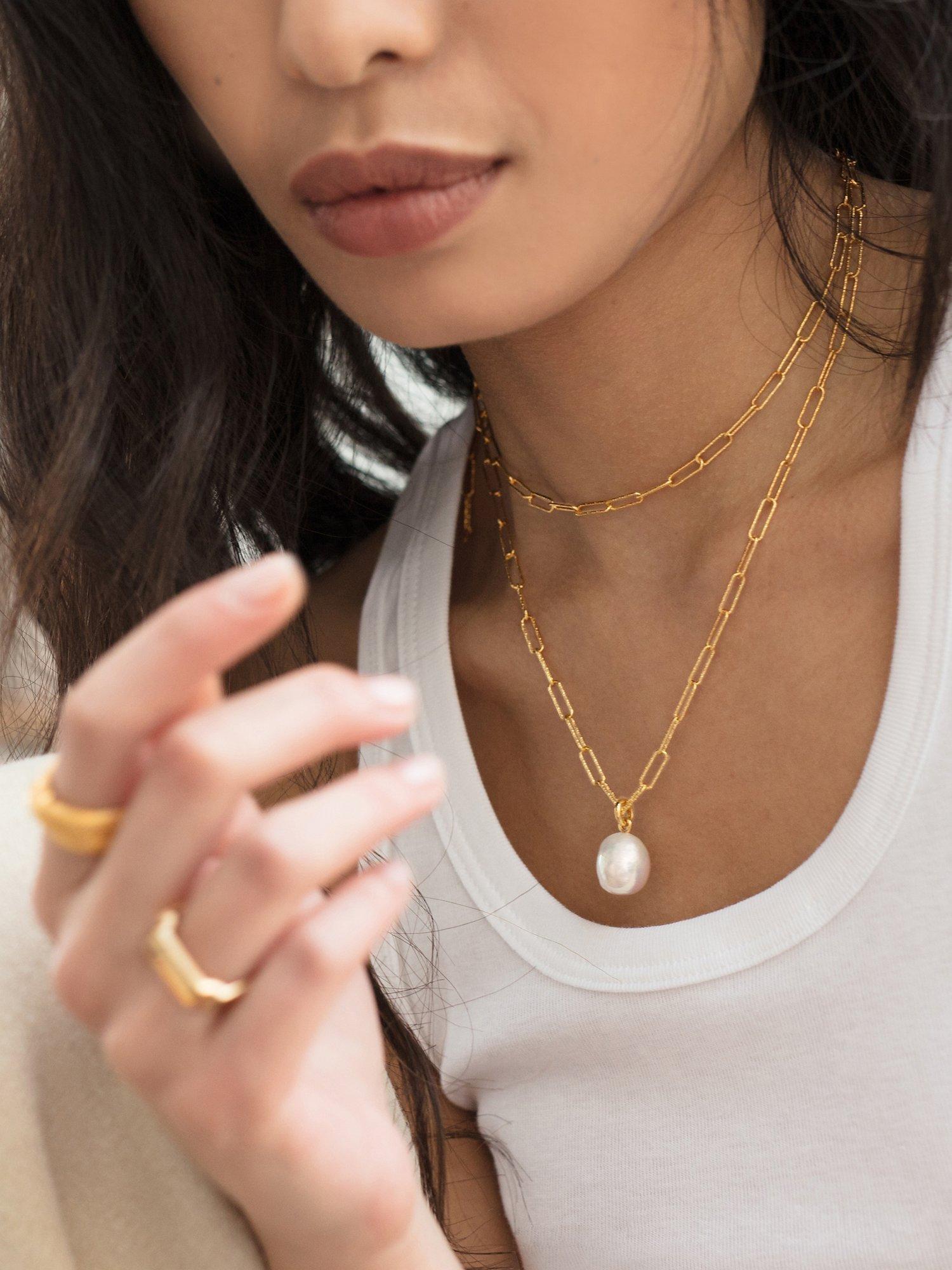 Monica Vinader textured chain necklace 45cm - British product