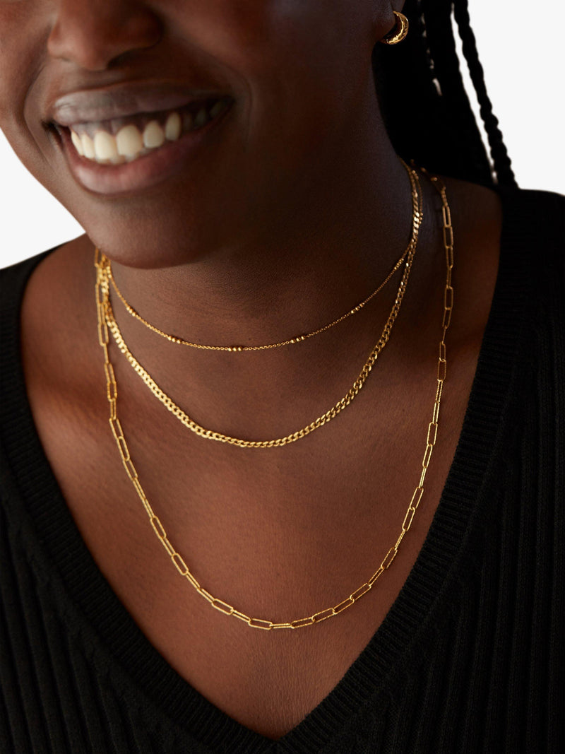 Monica Vinader Deia huggie hoop earrings in gold vermeil (British brand)