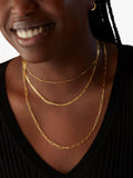 Monica Vinader Deia huggie hoop earrings in gold vermeil (British brand)