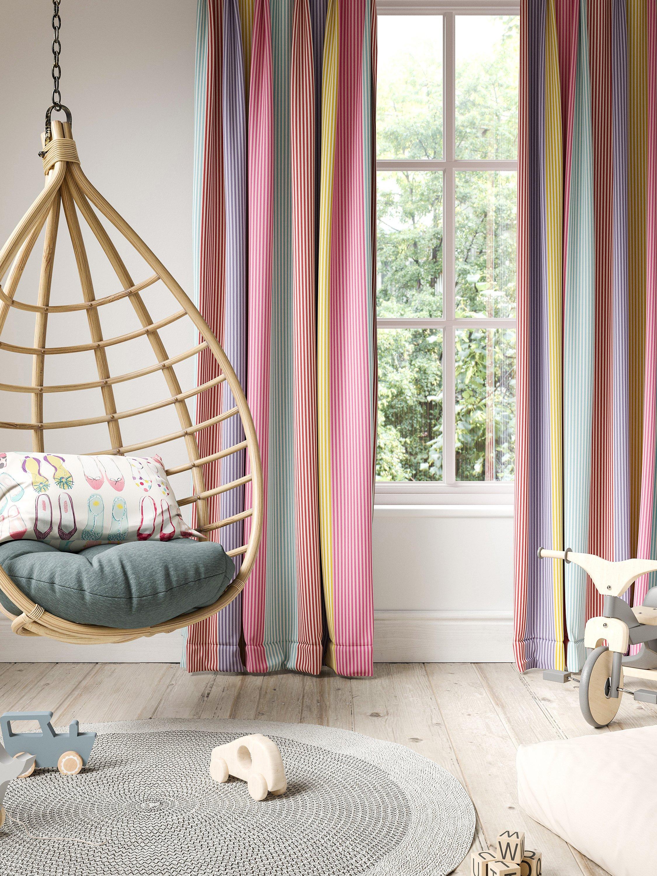 Harlequin Funfair Stripe furnishing fabric, imported from the UK