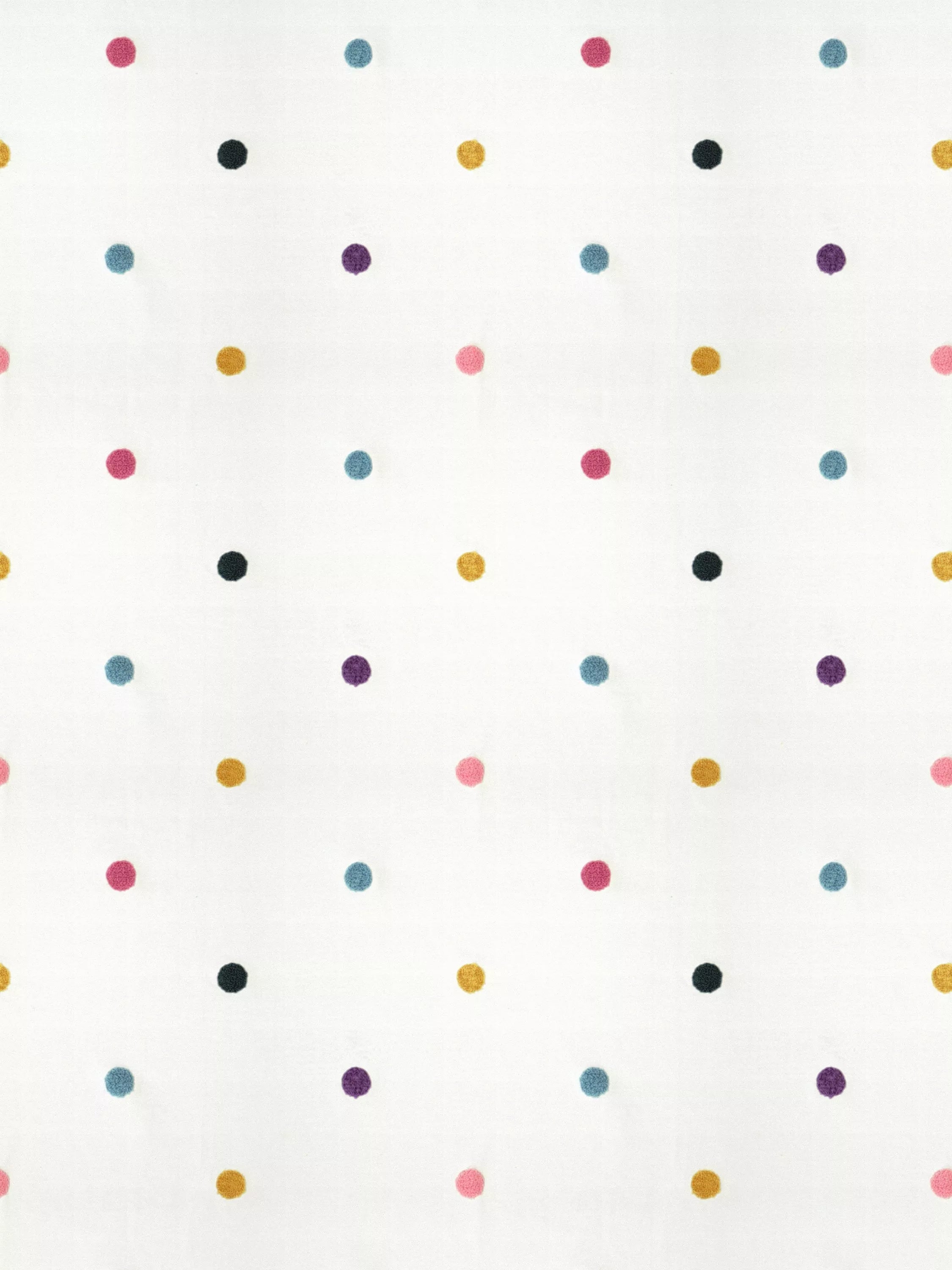 Harlequin Bon Bon fabric with embroidered spot pattern, UK version