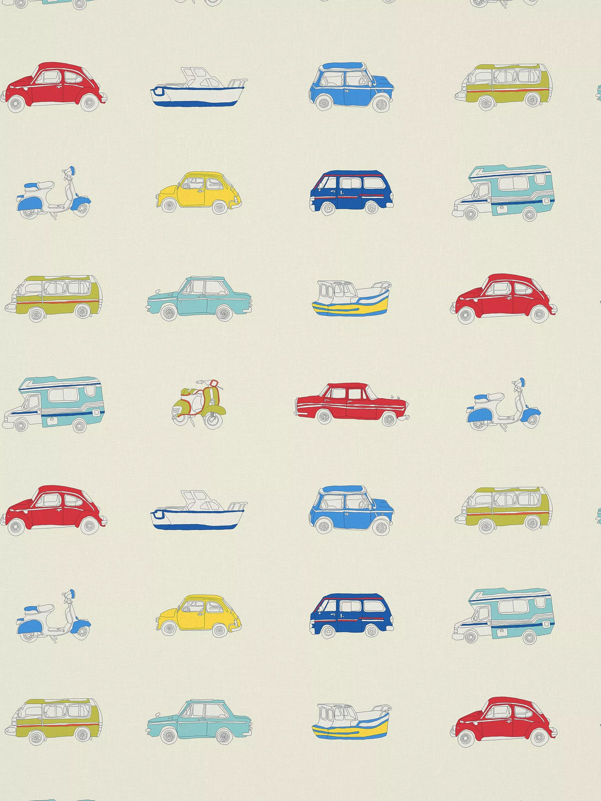 Harlequin Go Go Retro cotton furnishing fabric, imported from the UK