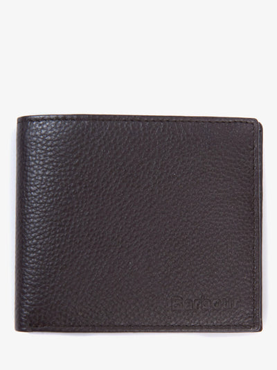 John Lewis Barbour Amble Leather Billfold Wallet Dark Brown- Buy online at McGrocer