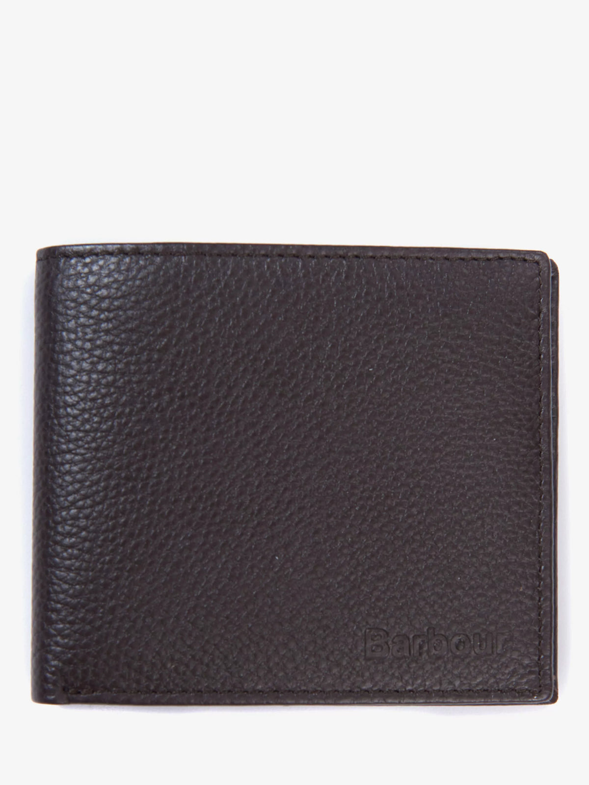Barbour Amble Leather Billfold Wallet Dark Brown, UK version