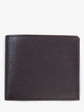 Barbour Amble Leather Billfold Wallet Dark Brown, UK version
